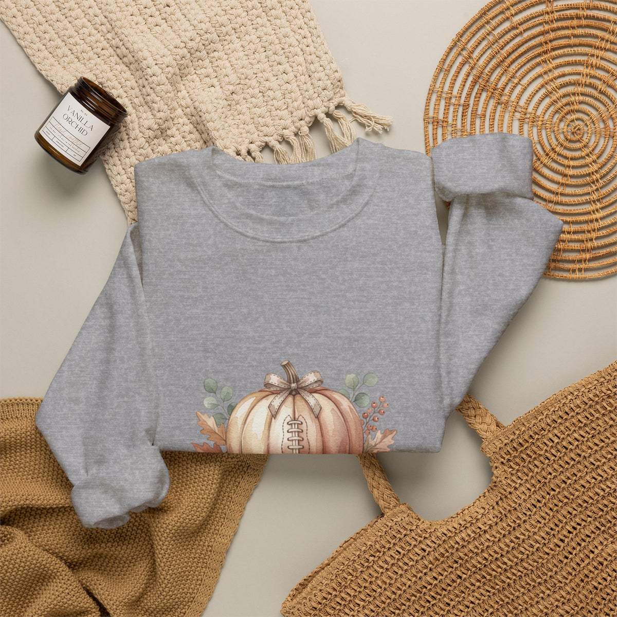 Floral Football Pumpkin Sweatshirt | Football Sundays