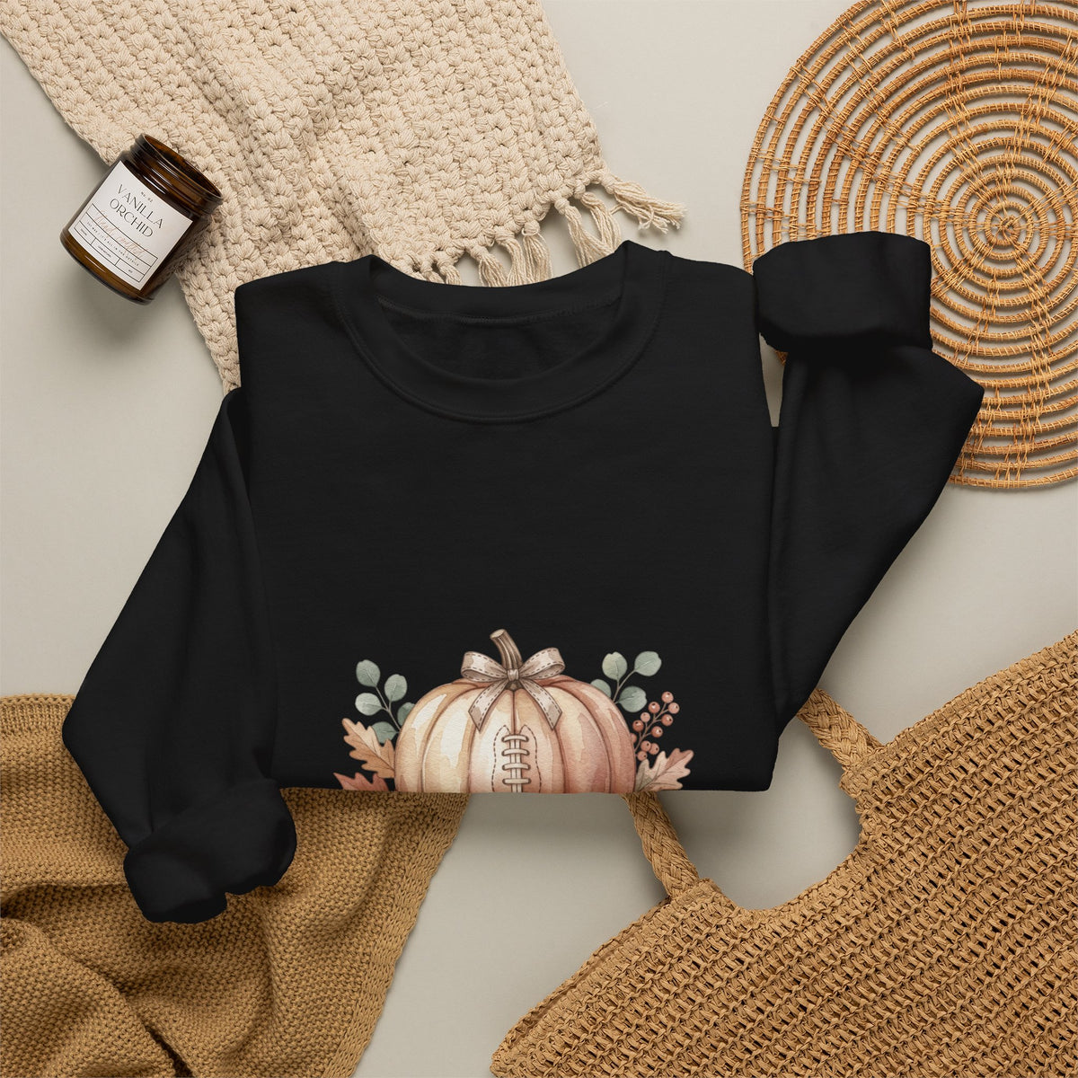 Floral Football Pumpkin Sweatshirt | Football Sundays